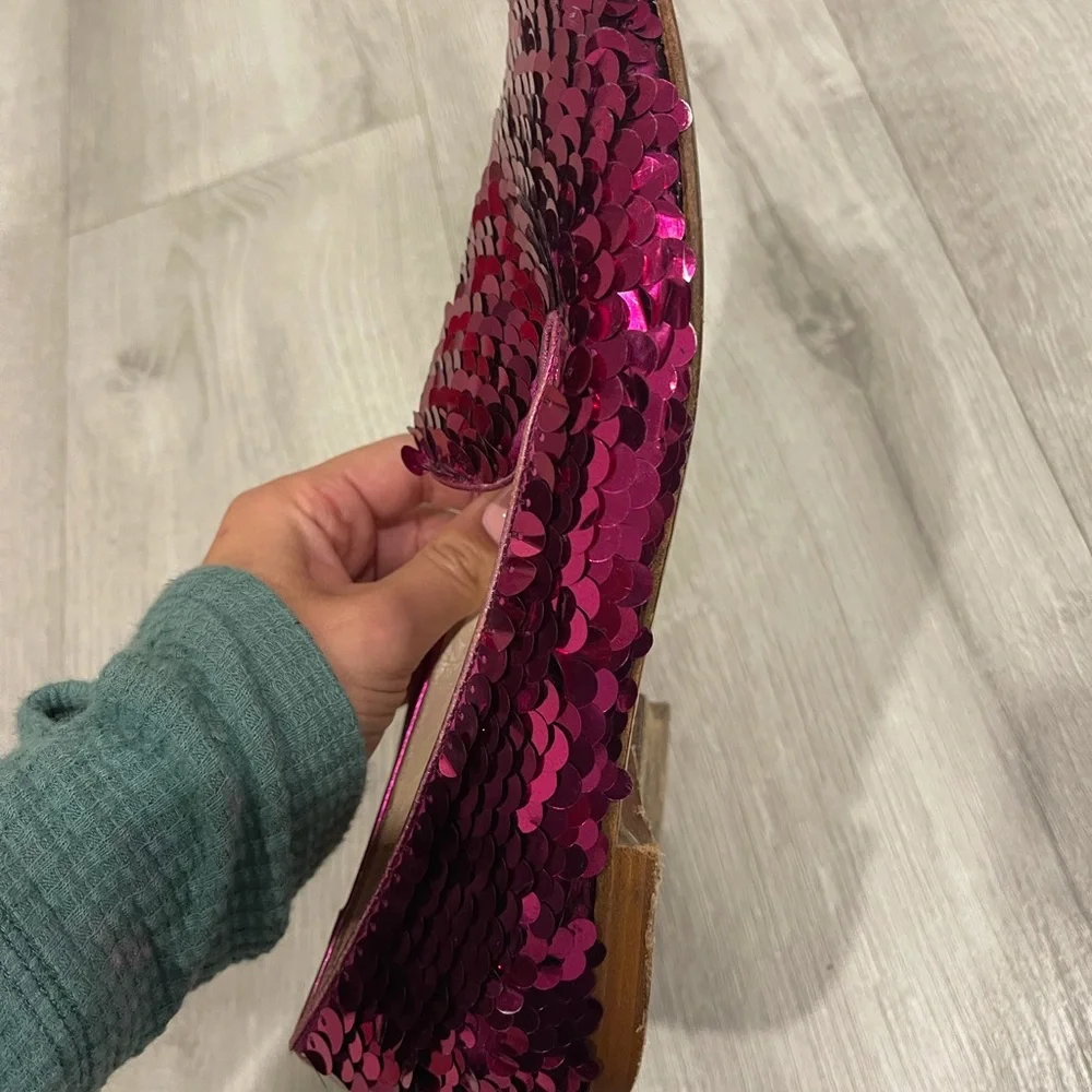 Pink sequin Prada loafers - Picture 3 of 5